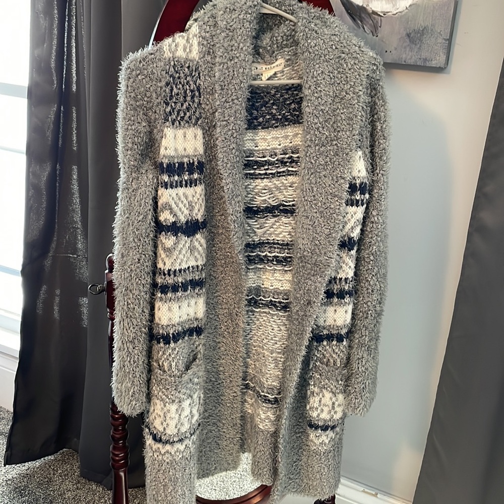 “If It Were Me” small cozy knitted sweater with pockets